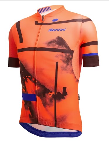 Santini Men's Delta Berg Summer Jersey - Orange - Cycling and