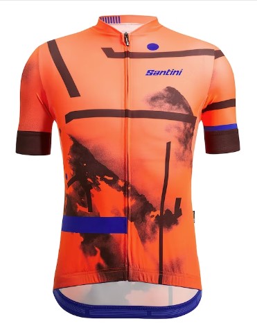 Santini Men's Delta Berg Summer Jersey - Orange - Cycling and