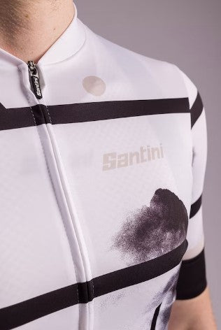 Santini Men's Delta Berg Summer Jersey - White - Cycling and